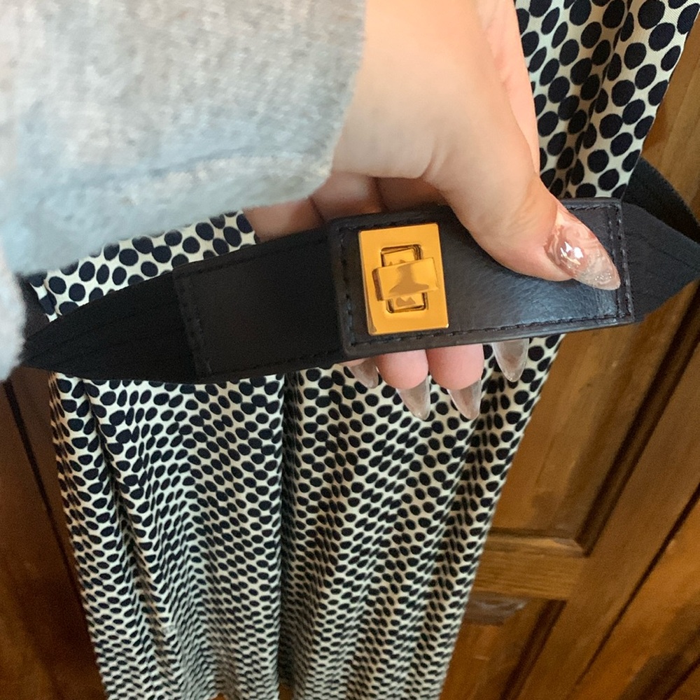 Tory Burch Navy & White Polka Dot Dress Size: L - Picture 2 of 11